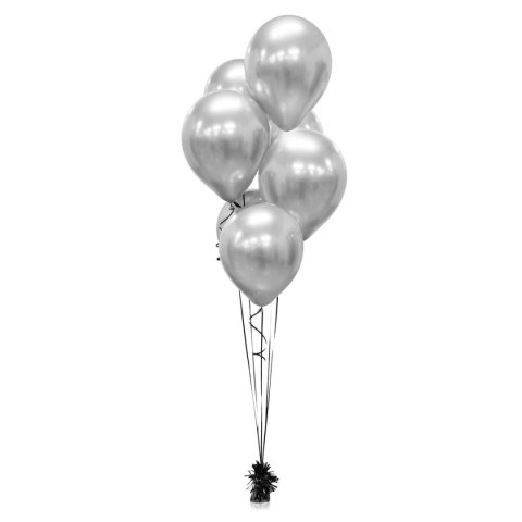 Balon gumowy Beauty&Charm platynowy 10szt. srebrny 300mm 12cal Godan (CB-7LSR)