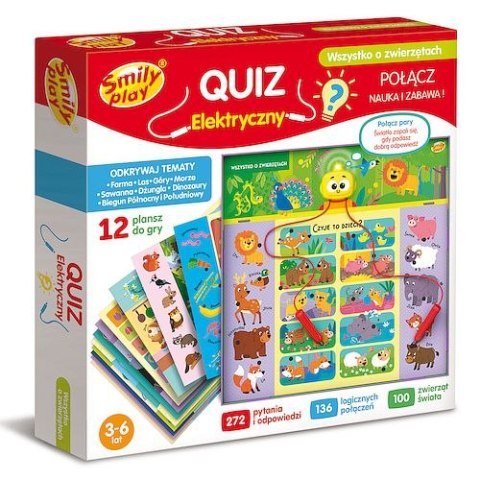 Gra edukacyjna Smily Play Quiz Elektryczny Wszystko o zwierzętach (SP98277)