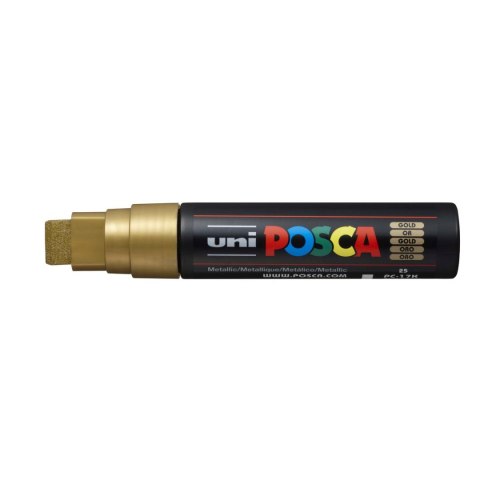 Marker suchościeralny POSCA srebrny wkład mix 15mm ścięta końcówka Uni (PC-17k)