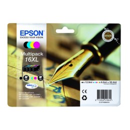 Tusz Epson T1636 XL do WF-2520NF/2530WF/2510WF |12.9(BK), 3 x 6.5ml(COL) | CMYK