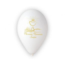 Balon gumowy Godan pierwsza komunia kielich biała 330mm 13cal (GS120/PKK/25)