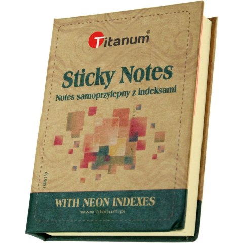 Zakładki indeksujące z indeksami papierowymi fluo [mm:] 810x105 Titanum (TSN6139)