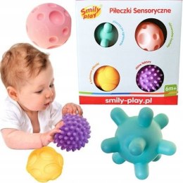 Piłeczka Smily Play sensoryczna 4 szt. (SP83687)