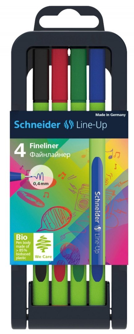 Cienkopis Line-Up wkład mix 0,4mm 4kol. Schneider (SR191094)