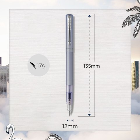 Ekskluzywne pióro tłoczkowe VECTOR XL silver M Parker (2159745)