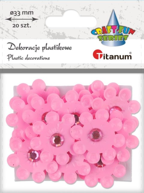 Kwiaty Titanum Craft-Fun Series samoprzylepne (2324043-pink)