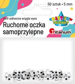 Oczy samoprzylepne Titanum Craft-Fun Series ruchome 5mm