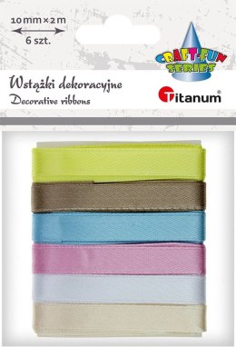 Wstążka Titanum Craft-Fun Series 2324015-A 6 kolorów 10x2 [mm x m] mix (1cmx2m)