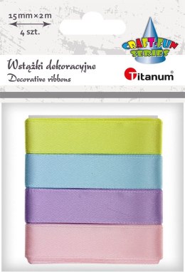 Wstążka Titanum Craft-Fun Series 4 kolory 15x2 [mm x m] mix (2324015-D)