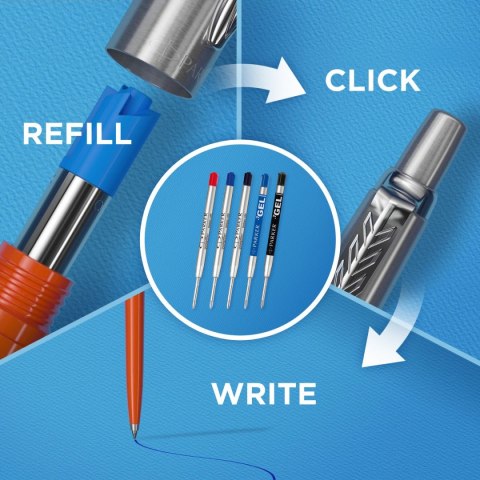 Ekskluzywny długopis żelowy JOTTER GEL czarny wkład mix 0,7mm Parker (2140500)