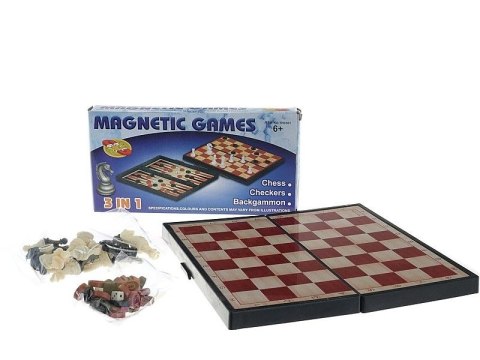 Gra logiczna Adar zestaw gier 3w1, magnetyczne, szachy, warcaby, backgammon (544086)