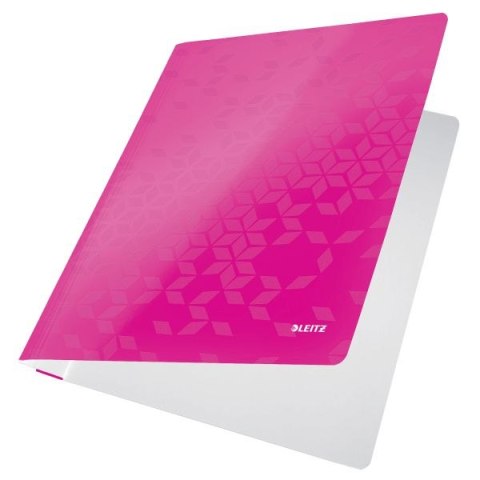 Skoroszyt A4 WOW różowy metaliczny karton 80g Leitz (30010023)