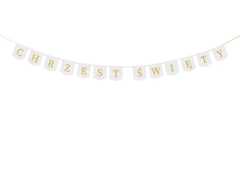 Baner Partydeco Chrzest Święty, 2 m, biały (GRL107-008)