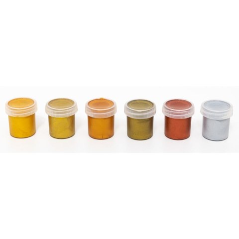 Farby plakatowe dekoracyjne o połysku metalicznycm kolor: mix 20ml 6 kolor. Astra (301124003)