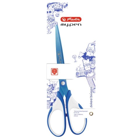 Nożyczki My.pen nieb/białe 50046751 18cm Herlitz (300006784)