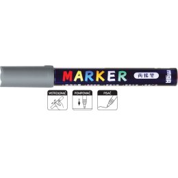 Marker permanentny M&G, szary 1-2mm okrągła końcówka (MG APL910-80)