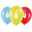 Balon gumowy Arpex z nadrukiem cyferki - 4 (3 szt.) mix 280mm (KB1931-4-9944)