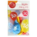 Balon gumowy Arpex z nadrukiem cyferki - 50 (3 szt.) mix 280mm (KB2020-50-9944)