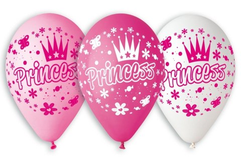 Balon gumowy Premium Księżniczki 5 szt mix 300mm 12cal Godan (GB/PG32)