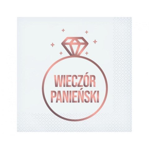 Serwetki Godan Wieczór Panieński 20 szt. biały papier [mm:] 330x330 (PW-SWPB)