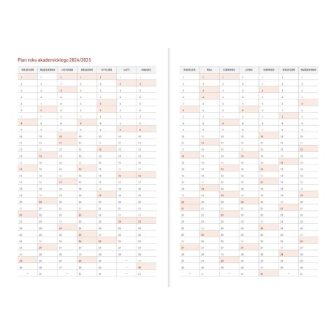 Kalendarz nauczyciela książkowy (terminarz) A5TA071B 2024/2025 A5 PLANETY A5 Wydawnictwo Wokół Nas (PCV BEZBARWNY)