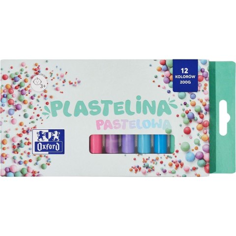 Plastelina Oxford 12 kol. pastelowa mix 200g (400178108)