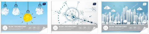 Blok techniczny A4 biały 170g 10k Interdruk (BLT)