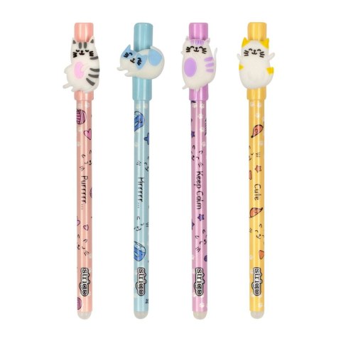 Długopis wymazywalny CATS 5902315577558 wkład niebieski 0,5mm Strigo (SSC192)