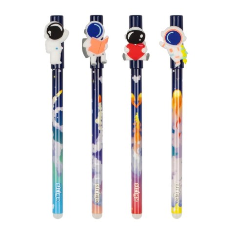 Długopis wymazywalny kosmonauci 5902315577626 wkład niebieski 0,5mm Strigo (SSC199)