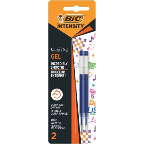 Wkład do długopisu Bic niebieski QUICK DRY GEL, mix (967378)