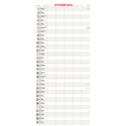 Kalendarz ścienny Avanti TERMINARZ wieloplanszowy paskowy 220mm x 490mm (KPD-6)