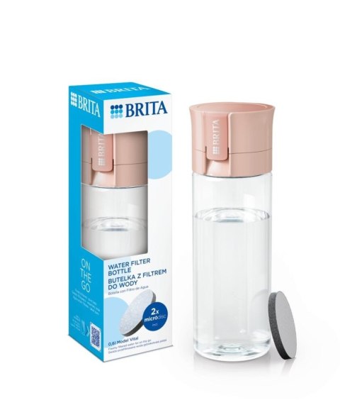 Brita Butelka z filtrem Vital | Pastelowa brzoskwinia | 0,6l