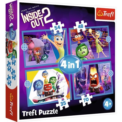 Puzzle Trefl Disney Emocje rządzą 4w1 el. (34652)