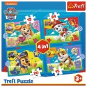 Puzzle Trefl Paw Patrol Biegnące Pieski 4w1 el. (34628)