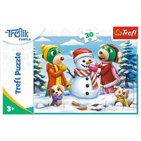 Puzzle Rodzina Treflików Zimowe zabawy Treflików 30 el. Trefl (18300)