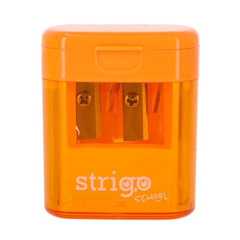 Temperówka z pojemnikiem na 2 grubości oł.i kredek mix plastik Strigo (SSC389)