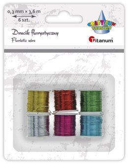 Drucik Titanum Craft-Fun Series florystyczny 6szt/0,3mmx3,6m kolor: mix 3,6 m