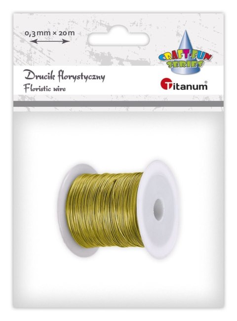 Drucik Craft-Fun Series florystyczny kolor: złoty 20 m 1 szt Titanum (24BR0201-3)
