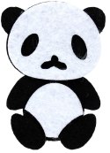 Ozdoba filcowa Titanum Craft-Fun Series Pandy (PJ-121)