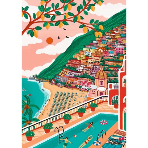 Puzzle The Art of Colour Premium Plus Positano, Włochy 1000 el. Trefl (10895)