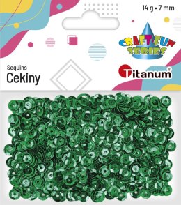 Cekiny Titanum Craft-Fun Series okrągłe 7mm zielone 14g (260078)