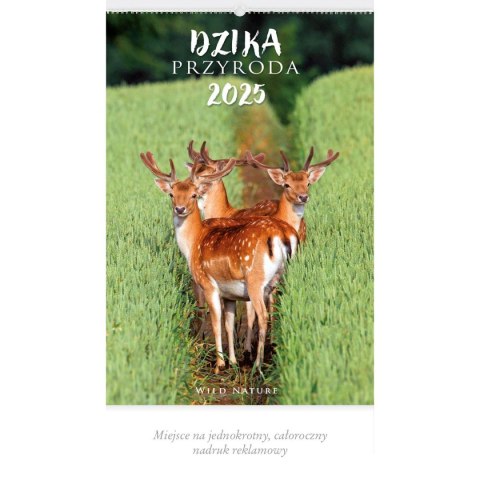 Kalendarz ścienny DZIKA PRZYRODA WIELOPLANSZOWY 12K 320mm x 470mm Lucrum (RW7)