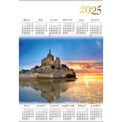Kalendarz ścienny LATO plakatowy 607mm x 880mm Lucrum (PL08)