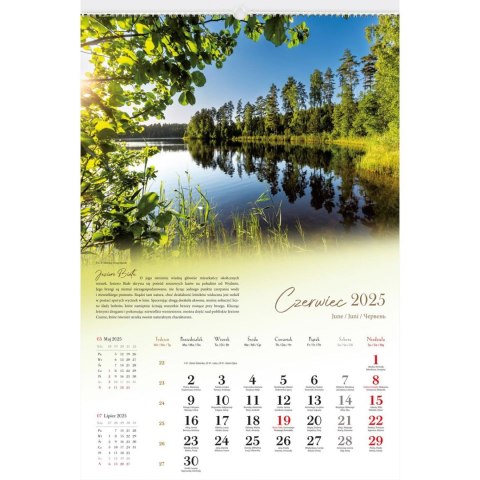 Kalendarz ścienny WEDRÓWKI PO POLSCE WIELOPLANSZOWY 12K 320mm x 470mm Lucrum (RW4)