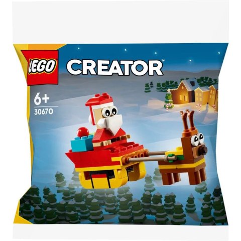 Klocki konstrukcyjne Creator Przejażdżka saniami Świętego Mikołaja Lego (30670)