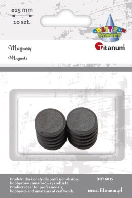 Magnes Titanum Craft-Fun Series czarny śr. 15mm (DIY16035) 10 sztuk