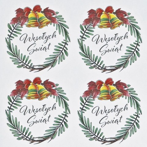 Naklejka (nalepka) Craft-Fun Series Naklejki papierowe-plakietka wesołych świąt Titanum (24XQ0524-2)