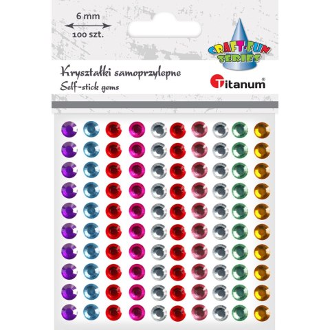 Kryształki Titanum Craft-Fun Series samoprzylepne 100 szt mix (EB882)