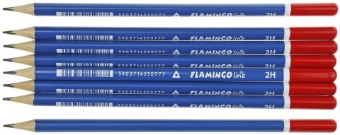 Ołówek w kartonowym pudełku 2H Flamingo Line