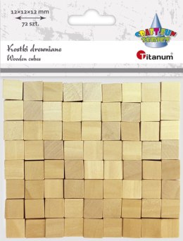 Ozdoba drewniana Titanum Craft-Fun Series Kostki drewniane 12x12mm 72szt.